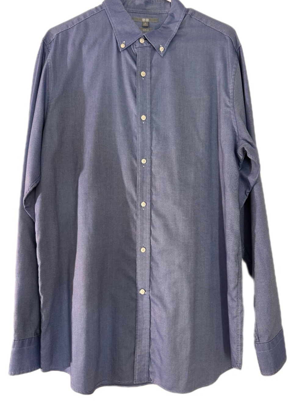 Uniqlo Men's Button-Down Shirt in Slate Blue